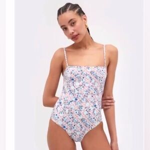 Hill house pink basketweave Giana One-Piece Swimsuit sold out print